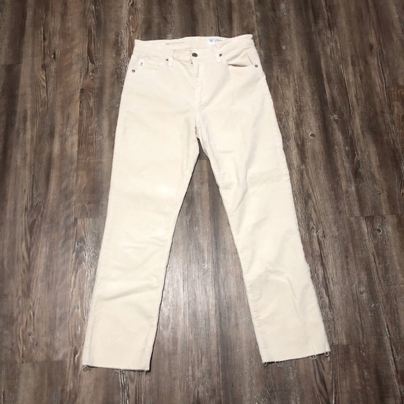 AG Adriano Goldschmied Pants Women's 29 Mari High Rise Slim Straight Velvet - Picture 1 of 7